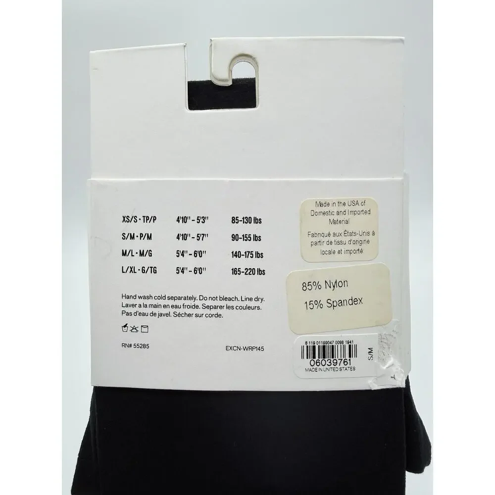 Women's Express Full Length Opaque Tights Black Size S/M New